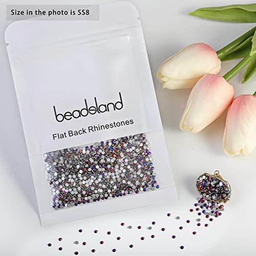 Image of Beadsland Flat Back Crystal Rhinestones,Blue Volcano, SS8, 1440pcs