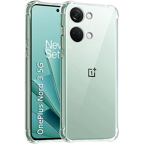 Image of TheGiftKart Crystal Clear Back Cover Case for OnePlus Nord 3 5G | Shock Proof 360 Protection | Hard Clear Back Cover Case for OnePlus Nord 3 5G (PC & TPU, Transparent Bumper)
