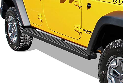 Estribos acero inoxidable negro APS 5 pulgadas Jeep Wrangler