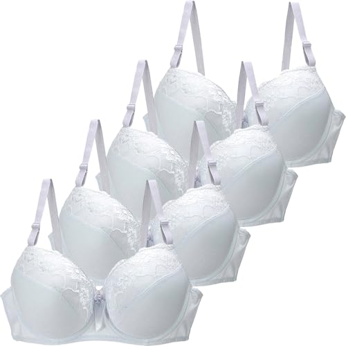 Soutien-gorge sans armature pour femme lot de 4 sous-vêtements confort rose 90C