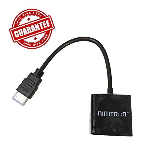 nimtron Best Quality Gold-Plated Active HDMI to VGA Adapter Male to Female - 100% guarrantee, Buy with Confidence.