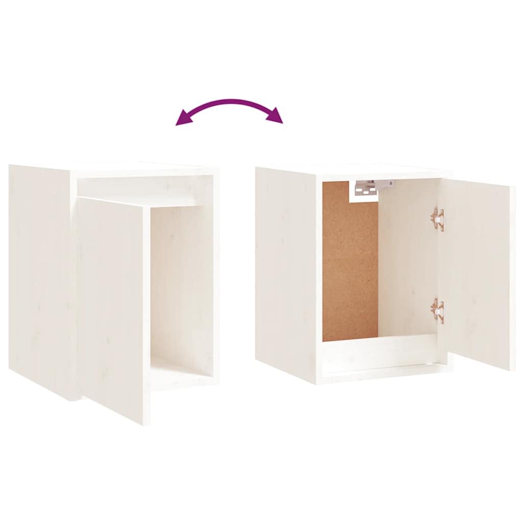 TV-Schränke 6er Set, Weiß Massivholz Kiefer, Modernes Wohnzimmer Media Center, vielseitige Aufbewahrung für Schlafzimmer und Sala