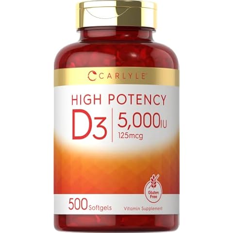Carlyle Vitamin D3 5000 IU Softgels Cover