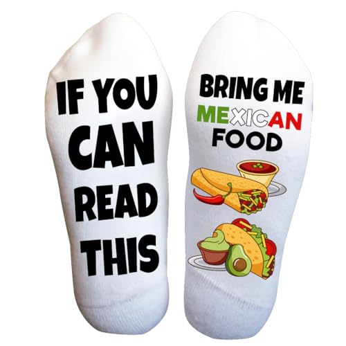 If You Can Read This Bring Me Tacos and Burritos Socks – Tacos Socks for Man and Woman Funny Novelty Socks Thanksgiving Christmas Gift