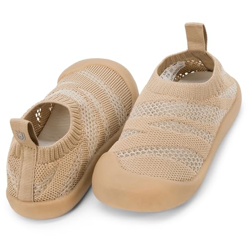 Image of JAN & JUL Slip-on Knit Shoes, Machine Washable and Lightweight Sneakers for Toddler Boys and Girls