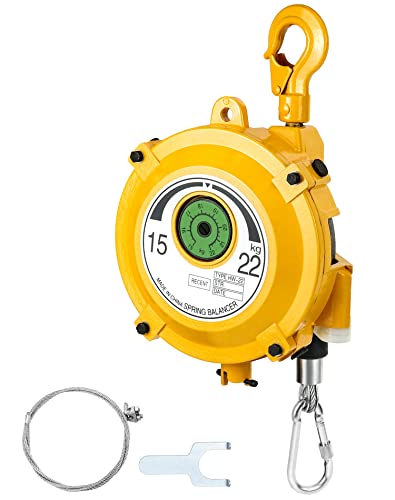 QWORK Spring Balancer 33–49 lbs (15–22 kg) – Adjustable Retractable Tool Holder for Industrial, Workshop &amp; Garage Use