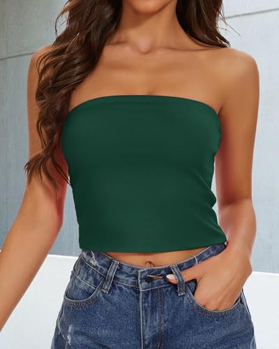 Image of Summer Tube Tops Basic Crop Tops for Women Strapless Tank Casual Tunics Sexy Short Shirts 2026