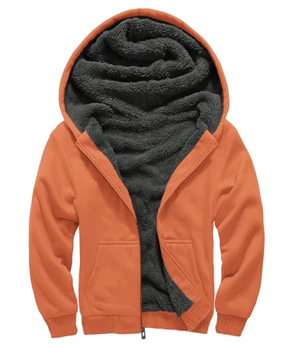 Image of GEEK LIGHTING Boys Sherpa Lined Hoodie Kids Fleece Sweatshirt Full Zip Hooded Jacket