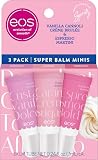 eos Limited Edition 24H Moisture Mini Super Balm, Dolce Vita - Hydrating, Moisturizing Lip Treatment, For Dry Lips, Travel Size, Shea Butter, Cruelty-Free, 0.169 fl oz, 3-Pack