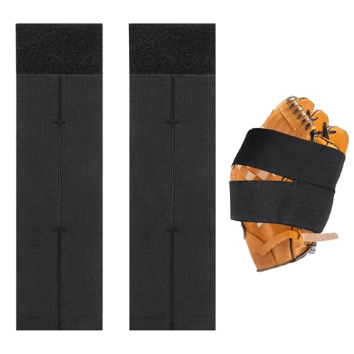 Piriuuo 2 Pcs Baseball Glove Wraps Elastic Glove Straps