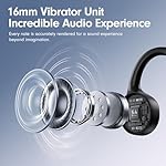 Bone Conduction Headphones,Open Ear Headphones Bluetooth5.4 with Mic,Wireless Headphones 10H Playtime, Waterproof Sport Headphone Suitable for Running,Cycling, Outdoor Sports Black - Image 4