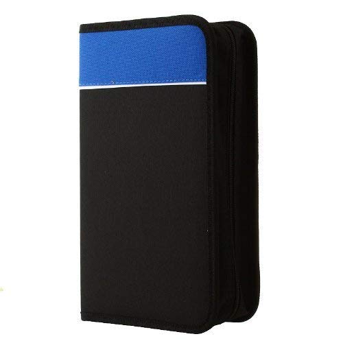 Primetrendz Cd Holder, 72 Disc Capacity Black/Blue Cd/Dvd Wallet #TOP2