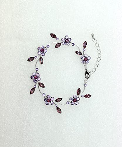 Image of Faship Gorgeous Rhinestone Crystal Floral Necklace Earrings Set