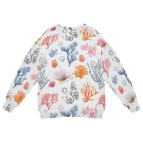 JUNZAN Aesthetic Cyanea Capillata White Kids Girls Sweatshirt Hoodie Long Sleeve Fall Tops Shirts Party 4T2