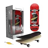 LIULINY Fingerboard Profesional de Madera Natural de Arce, 5 Capas Finger Skate Madera, Skate Dedos para Armar, para Entusiastas del Skateboarding, Regalos de Cumpleaños para Niños, Juegos Juguetes