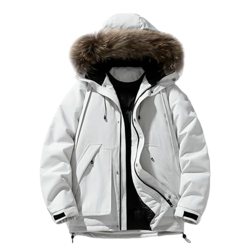 Manteau d'hiver à capuche homme avec col amovible pour escalade