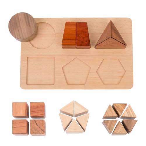 Montessori Wooden Fraction Puzzle Toy for Toddlers