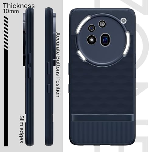 Image of Amazon Basics Back Cover for Nothing Phone 3a Pro 5G | Full Camera Protection | TPU Soft Flexible Shockproof Bumper Case(Blue)