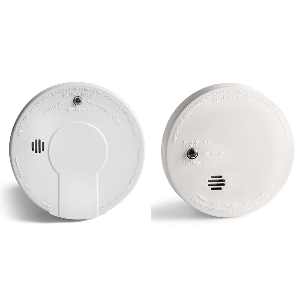 Photo 1 of Kidde Detector, 9-Volt Battery Operated, Ionization Smoke Alarm, Battery Included & Fire Sentry Smoke Detector, 9V Battery Powered Smoke Alarm, 4 Inch Compact Design