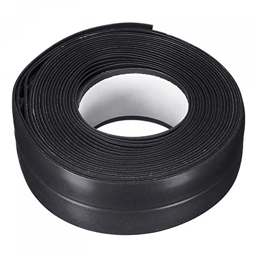 uxcell Waterproof Seal Caulk Strip Tape Self Adhesive 0.87" W x 10.5'L PVC Sealing Tape for Kitchen Bathroom Black