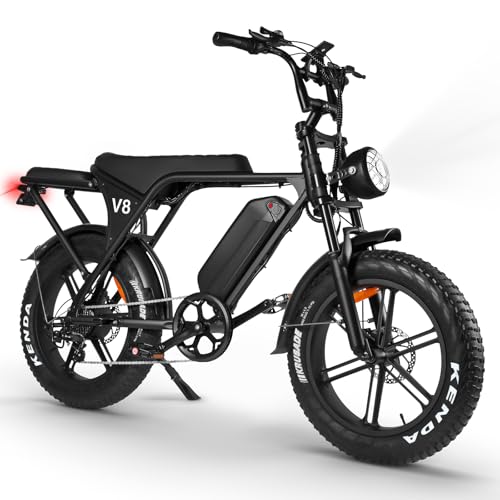 Hipatoo V8 Electric Bike for Adults, 20'' Fat Tire...