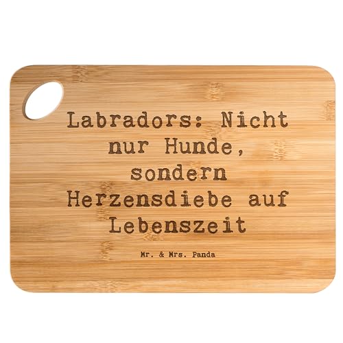 Mr. & Mrs. Panda Labrador Schneidebrett Bambus