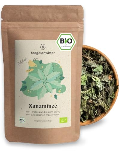 teegeschwister | BIO Nanaminze | Minztee aus fairem Direkhandel mit europäischen Kräuterhöfen | 100g