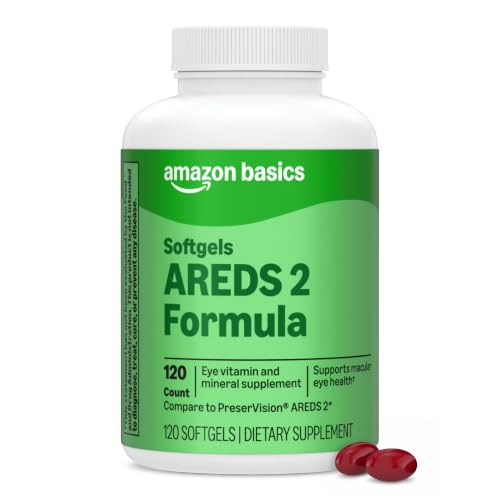 Amazon Basics Eye Vitamin and Mineral Supplement AREDS 2 Formula with Lutein & Zeaxanthin 120 Softgels