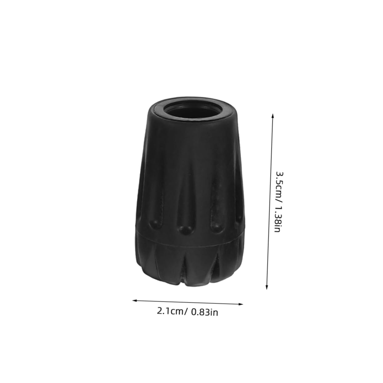 SEWOART 6pcs Trekking Pole Tip Set Walking Cane Tip Trekking Pole Feet Protectors Walking Stick Ferrules Hiking Pole Tips Trekking Pole Tip Cover Crutch Protective Tips Cane Feet Black