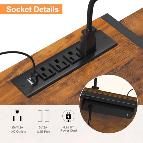 Snughome Floating TV Stand with Power Outlet 55", Wall Mounted Entertainment Center with LED Lights, Floating TV Shelf with Drawer, Wall Mounted Media Console Shelf for Living Room, Bedroom - Image 6