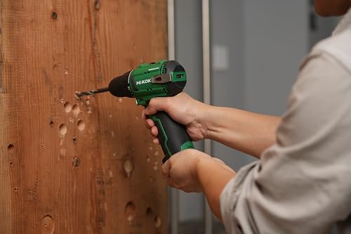 Image of HIKOKI DS12DF - Cordless Driver Drill, 12V With 10mm Keyless Drill Chuck, Brushless Motor, 2 Speed Gear, 35 Nm Tightening Torque, Built-In Led Light, 1 Kg, 2 Batteries, Charger & Carry Case Included