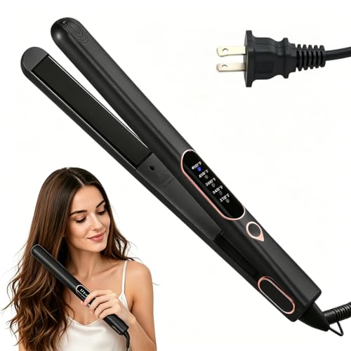 Plancha para cabello cerámica y titanio con 15 niveles de temperatura miniatura 1