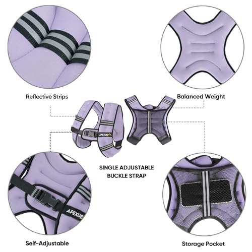 Image of APEXUP Weighted Vest Men Women, Weight Vest for Women Workout Equipment for Strength Training Running