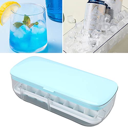Bandeja para Hielo con Tapa y Cubeta, 24 Moldes Azul miniatura 7