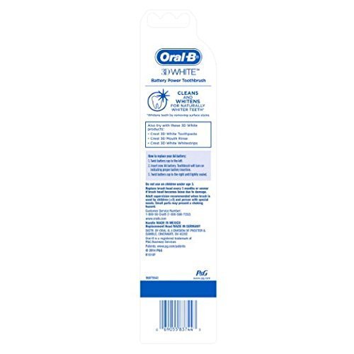 Oral-B 3D White Action Battery- Powered Toothbrush (Colors May Vary)