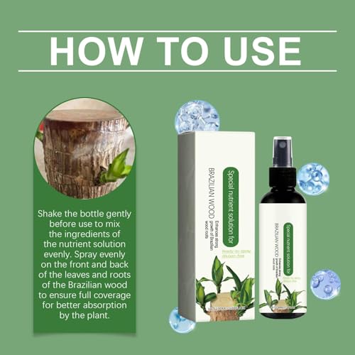 Azonee Brazilian Wood Hydroponic Nutrient Solution, Plant Food, Lucky Bamboo Fertilizer, Flowering Liquid for Indoor Plants