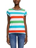 langarmshirt blau weiß gestreift damen Dieses T-Shirt mit farbenfrohem Blockstreifen-Print bringt Freude in deinen Look.