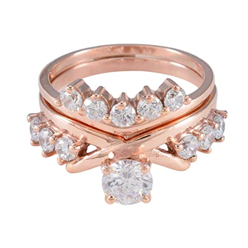 Bague en argent CZ blanc RIYO Supply, le cadeau idéal pour femme avec écrin