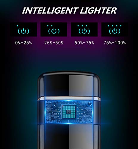 Encendedor eléctrico táctil con sensor de huella y arco doble miniatura 3