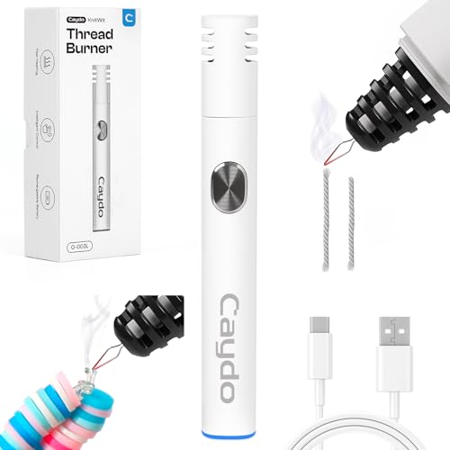 Caydo Thread Burner for Burning USB Rechargeable Thread Zapper with Indicator Light Electric Yarn Burner for Beading Weaving & Jewelry Making (Replacement Tip Not Included)