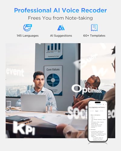 Image of BOYA Notra AI Voice Recorder All-in-One AI Note Taker for Meetings & Calls, Smart Transcription & Summary, App Control, 64GB + Secure Cloud, 140+ Languages Magnetic Design Audio Recorder(Orange)