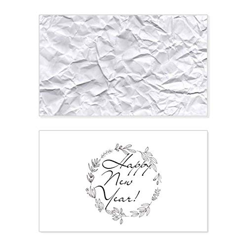Tarjeta conmemorativa de año nuevo original: diseño elegante White Irregular Puckers