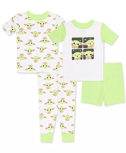 Star Wars The Mandalorian Baby Yoda Boys 4 Piece Cotton Pajamas Set 12 Months