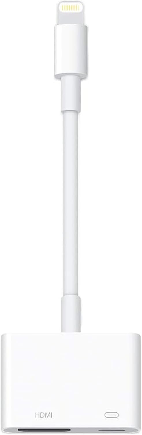 Apple MFi Certified Lightning to HDMI Adapter for iPhone, Digital AV Audio Dongle,1080P Sync Screen Cable with Lightning Charging Port for iPhone, iPad to TV/Projector/Monitor Need Power Supply