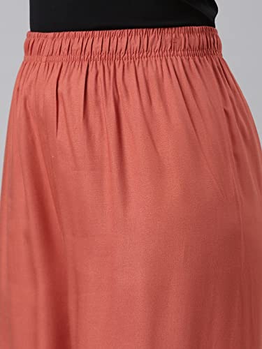 Image of GO COLORS Soft Viscose Basic Palazzo Full Length for Women| Breathable, Mid Rise, Relaxed Fit