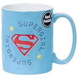 Silver Buffalo Supergirl Movie Solar Flare Girl Of Tomorrow Wax Resist 17oz Ceramic Pottery Mug