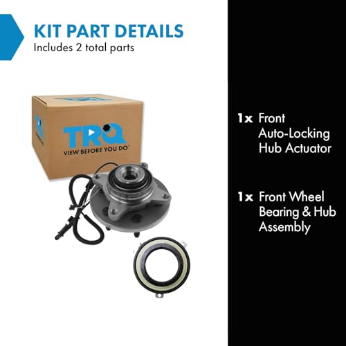 Image of TRQ Front Wheel Bearing and Hub Assembly Compatible with 2010 Ford F-150 AWD 6 Lug Wheels 2011-14 4WD 2011-14 Expedition 2011-14 Lincoln Navigator