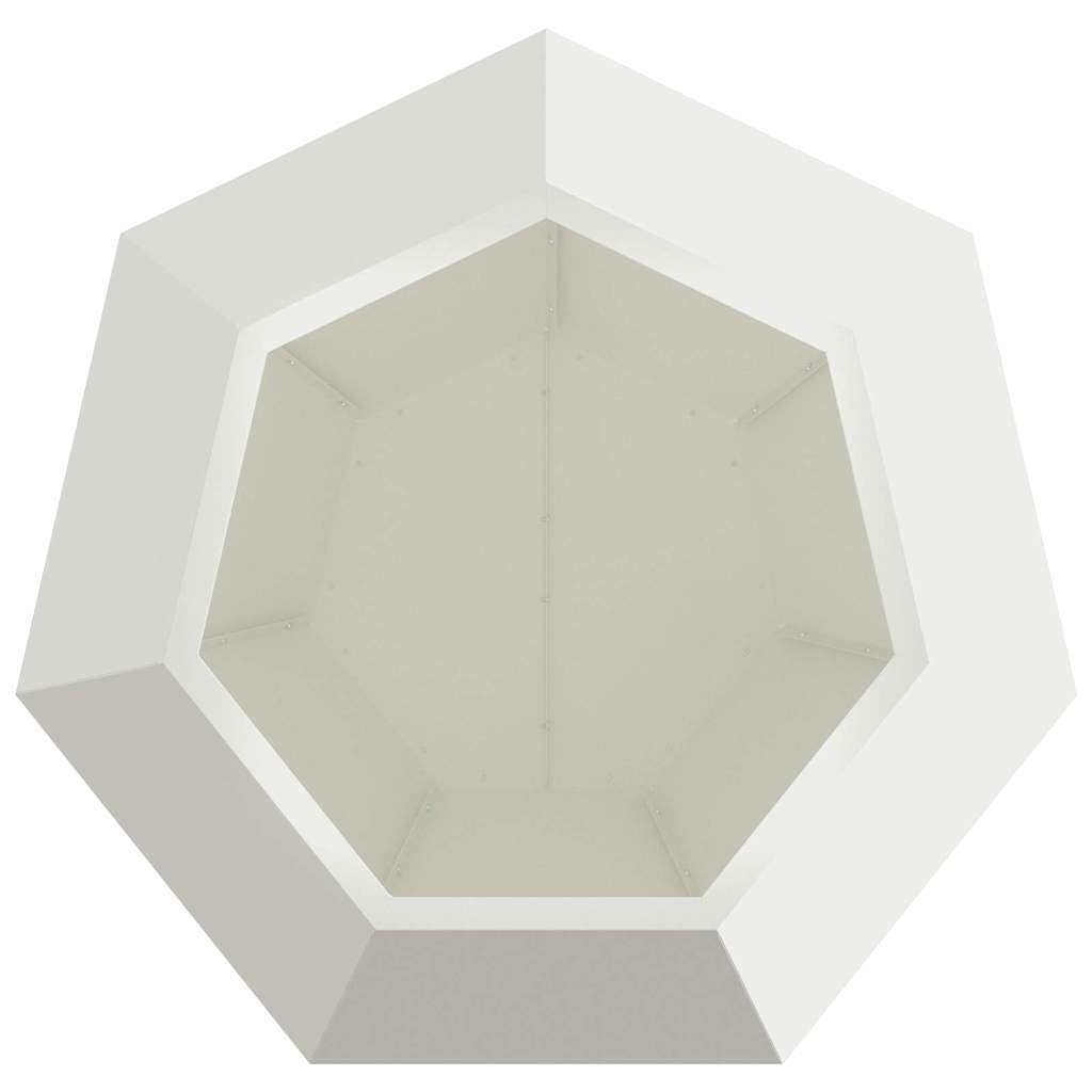 Donica 2 szt Biały 75 x 75 x 60 cm Stal Prostokątna Skrzynka Ogrodowa na Kwiaty Wytrzymała na Zewnątrz Łatwy Montaż Duet