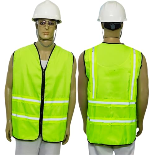 COLETE DE SEGURANÇA COM REFLETIVO PROFISSIONAL (BR, Alfa, 3G, Plus Size, Regular, VERDE-LIMÃO)