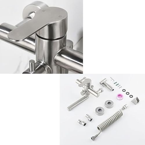 Mitigeur de cuisine mural inox brossé durable à commande unique - 8